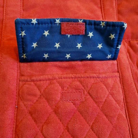Red Handbag - Quilted - Faux Suede - Picture 7 of 7